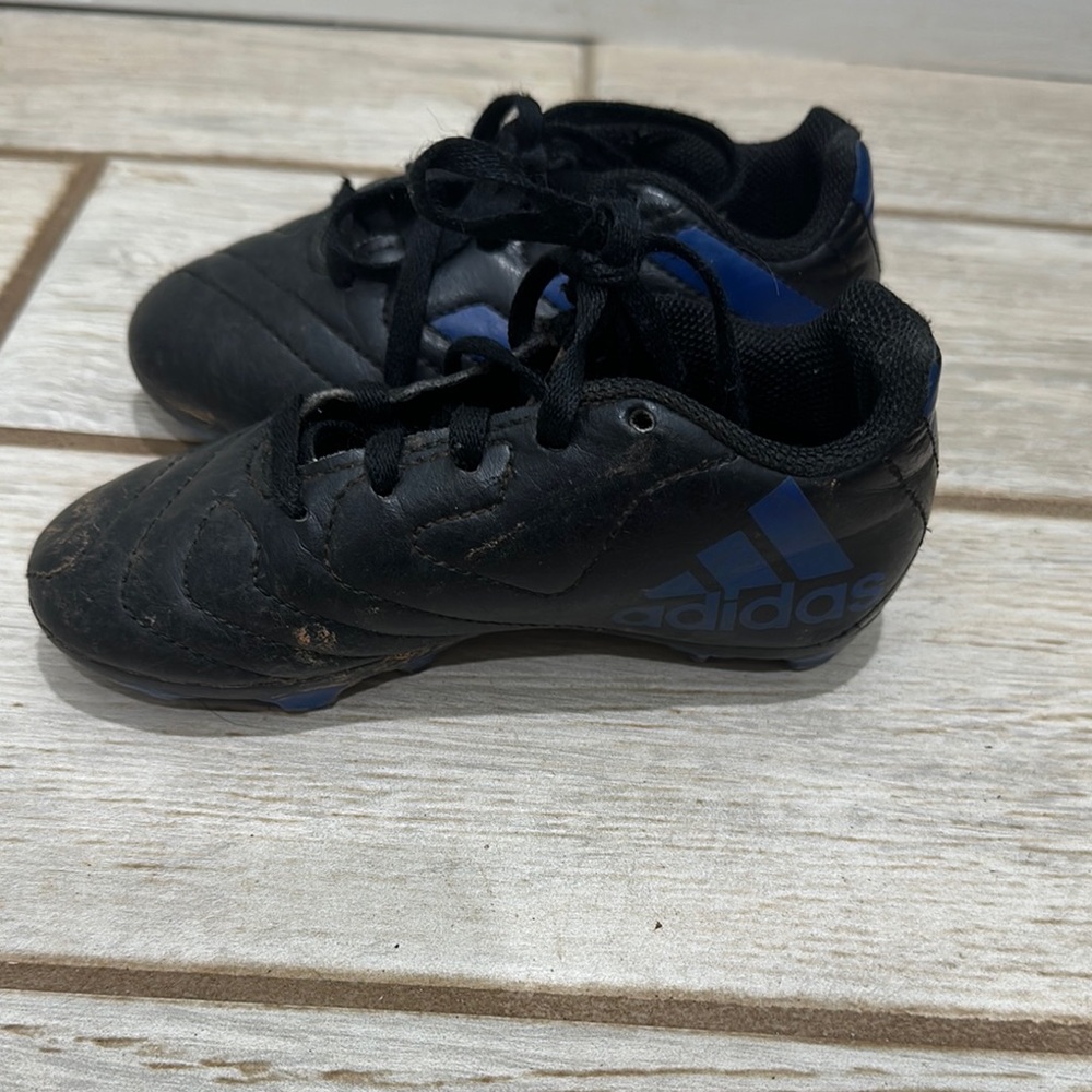 Adidas Kids Black and Blue Sneakers